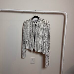 Striped Black and White Blazer